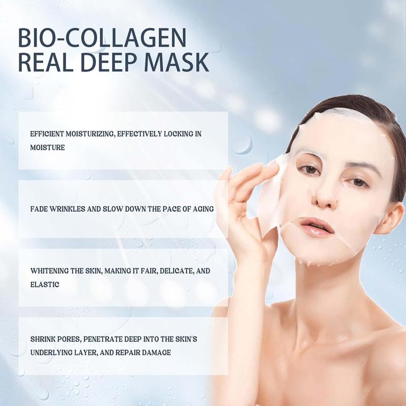 Bio Collagen Mask, Deep Collagen Wrinkle Lifting Mask, Quasi Bio Collagen Face Mask Deep Hydrating Firming Overnight Hydrogel Mask