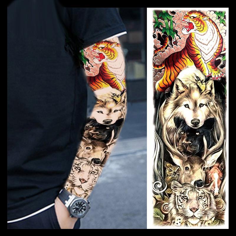 Animal Pattern Temporary Tattoo Sticker, Waterproof Tattoo Sticker, Body Art Decoration For Men & Women