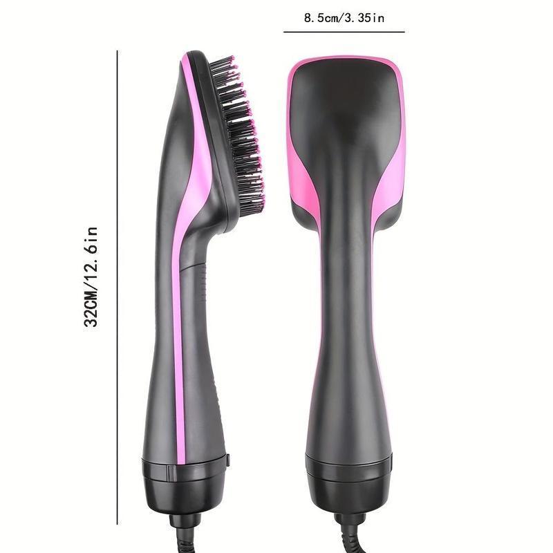 2 in 1 Hot Air Brush, 1 Box Negative Ion Hair Dryer Brush, Hair Styling Tool for Straightening & Curling, Hairdressing Tool for Women & Girls