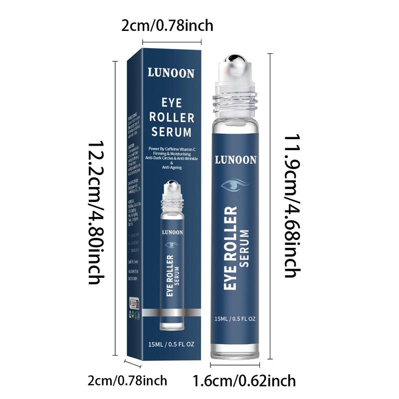 Caffeine Roll-on Eye Serum, 2 Counts Moisturizing Eye Serum Roller for Reduces The Look Of Dark Circles, Eye Care Product for Women & Men