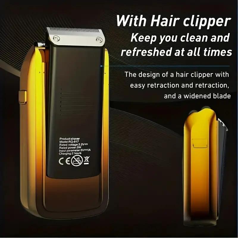 Comfort Electric Hair Trimmer, 1 Set Rechargeable Hair Trimmer Including Charging Cable & Cleaning Brush, Professional Hair Trimmer for Men