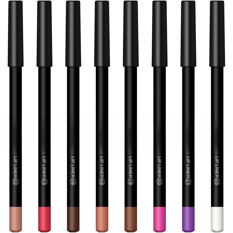 Lip Liner, Waterproof Matte Long Lasting Lip Pencil (Color 08, 1 Count (Pack of 1))