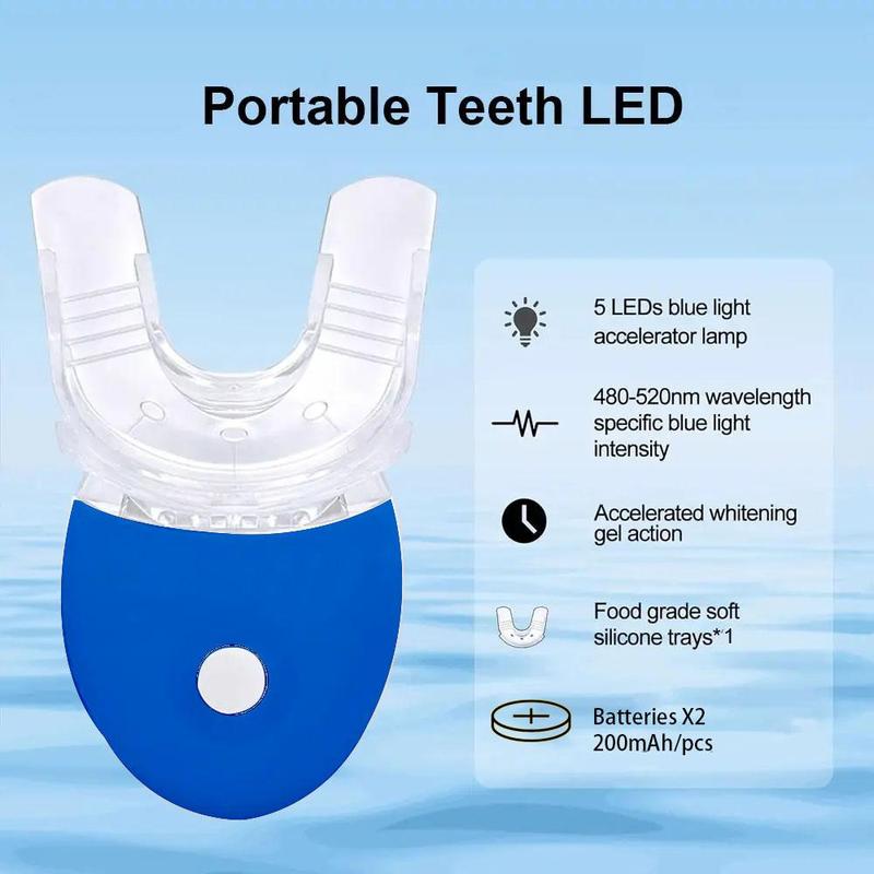 Wireless Rechargeable Teeth Whitening Kit, 1 Set Portable Teeth Whitening Kit, Including 4 Teeth Gel Pens, for Daily Use, Easy To Carry & Use, Summer Gift Glitter Toothpaste