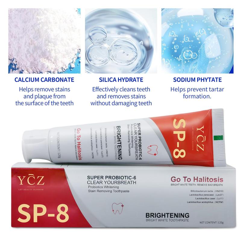 Super Probiotic-8Toothpaste, Sp-8 Ultra Whitening Toothpaste, Sp-8 Toothpaste,Fresh Breath Oral