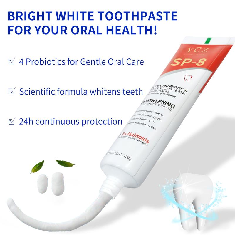 Super Probiotic-8Toothpaste, Sp-8 Ultra Whitening Toothpaste, Sp-8 Toothpaste,Fresh Breath Oral