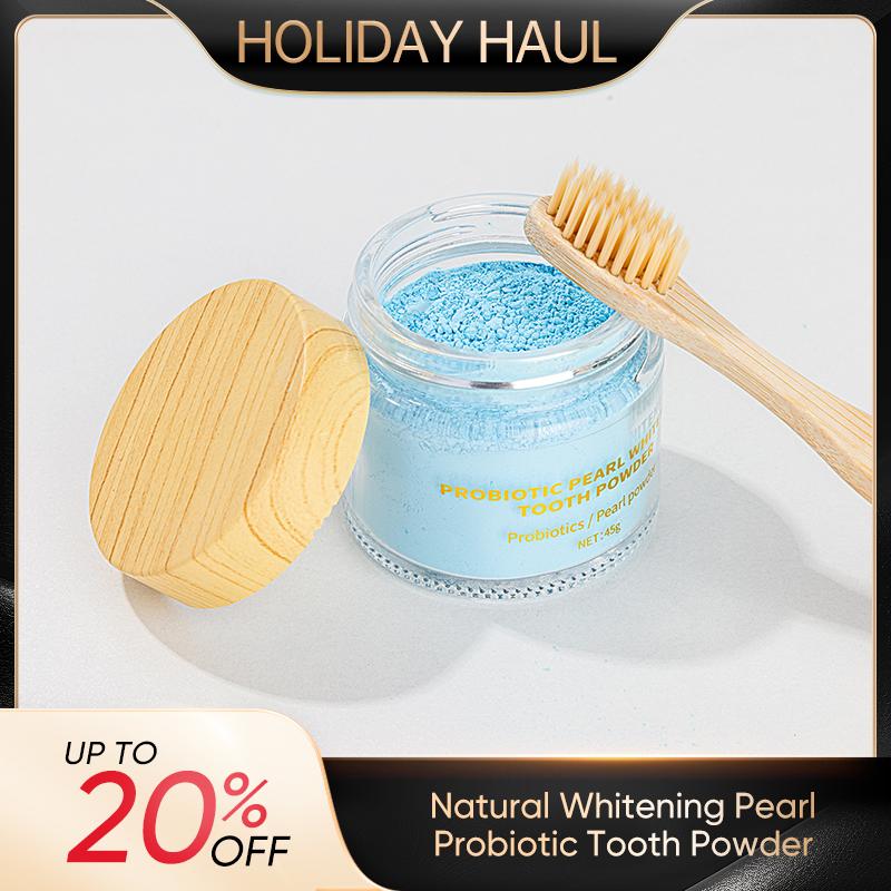 BodyAccel Natural Pearl Probiotic Whitening Tooth Powder Oral Whitening