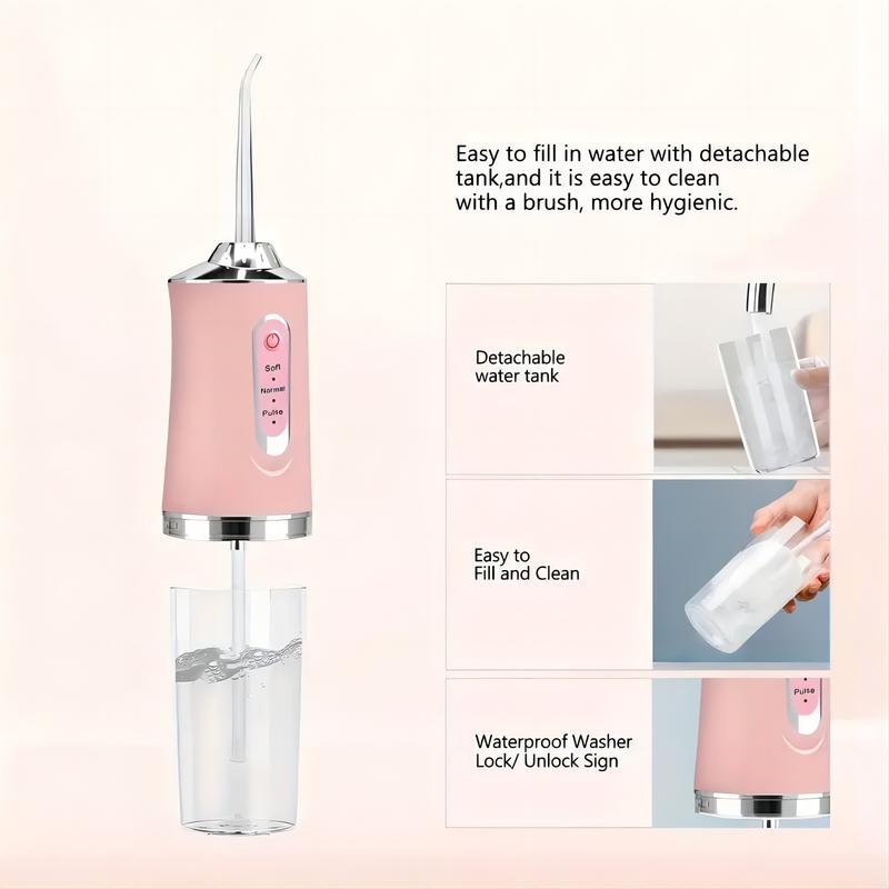 ETHME Water Flosser for Teeth - 4-in-1 Cordless Oral Irrigator with DIY Mode, 4 Jet Tips, Portable & Rechargeable - Perfect Gift for Oral Cleaning, Bad Breath Removal, Plaque Removal, and Teeth Protection - Deals for You Days