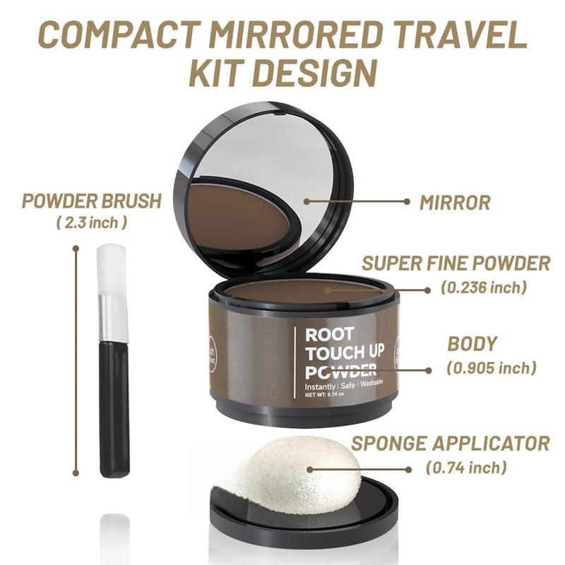 Instantly Hairline Powder, Hairline Shadow Coverage Touch Up Powder Thinning Women Root Touch Up Powder Root Cover Up Conceals Loss Black