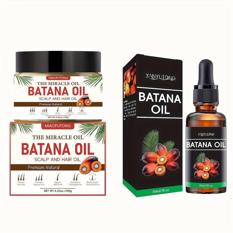 Batana Oil Hair & Scalp Care Set, 1 Count Moisturizing Hair Mask & 1 Count Nourishing Hair Oil, Hair Care & Styling Product for Dry & Damaged Hair