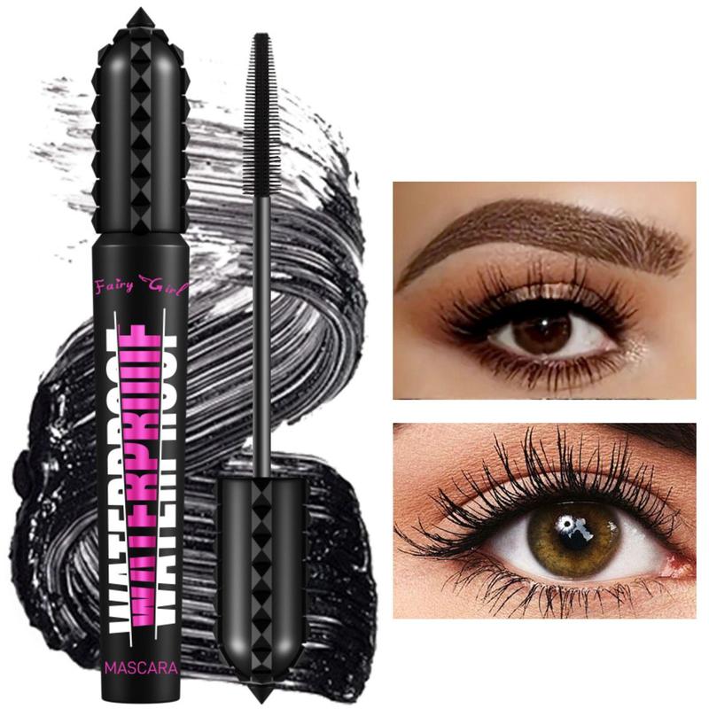 Waterproof Long Lasting Mascara, 1 Count Natural Curl Eyelashes Mascara, Eyelashes Lengthening Volumizing Defining, Professional Eye Makeup Products, Christmas Gift