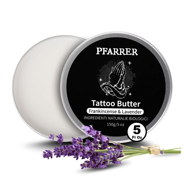 Tattoo Butter 5 fl.oz Aftercare Tattoo Balm Cream For New & Older Tattoos Lavender Natural Ingredients Tattoo Lotion Moisturizer & Brightener