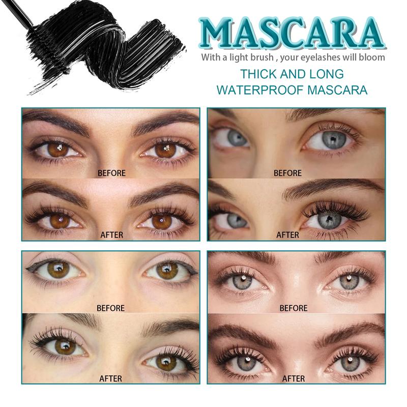 Mascara Liquid Lash Extensions, Thrive Liquid Lash Extensions Mascara,Premium Waterproof Smudge-proof Natural No Clumping Smudging Lasting All Day Makeup Eyelash Cosmetic