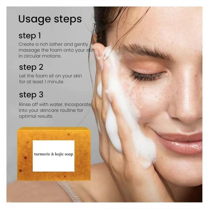 Lemon turmeric kojic soap