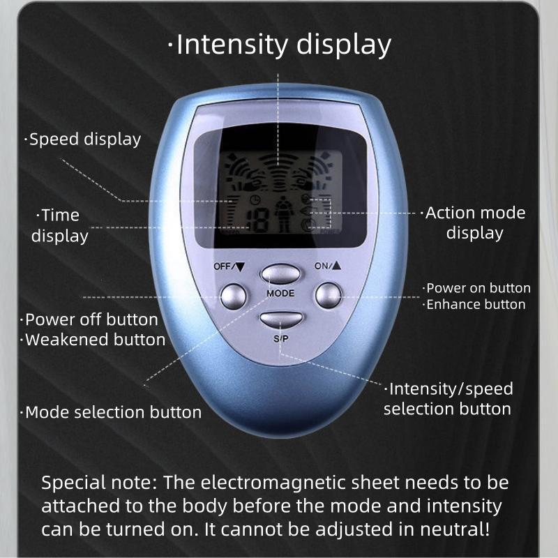 Multifunctional Mini Massager, 1 Box Electric Muscle Stimulator with Digital Display, Relaxation & Relieve Fatigue Sticker, Suitable for Home Travel