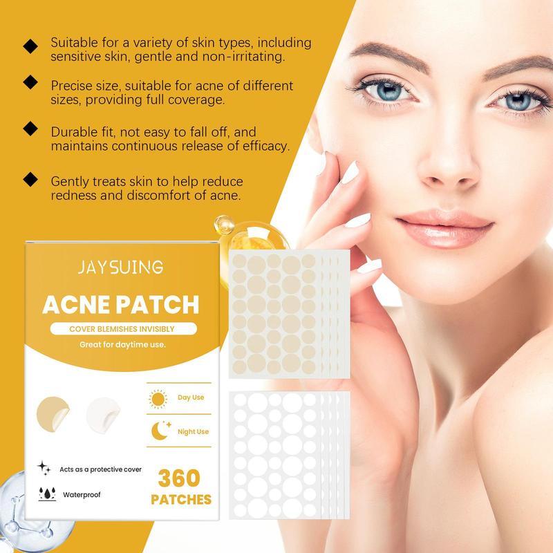 Acne Patches, 1 Box Round Shaped Invisible Acne Cover Patches, Overnight Acne Patches, Facial Skin Care Products for Women & Men