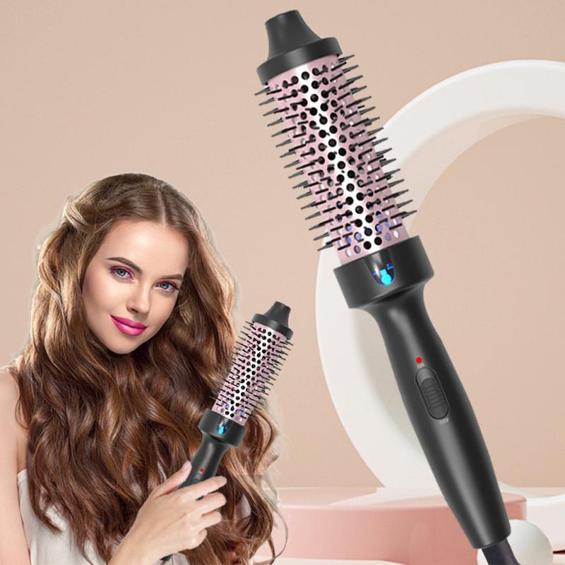 Negative Ion Hair Curler, 1 Box Hair Straightening Comb & Hair Curling Comb, Professional Hair Styling Tool for Home & Salon Use