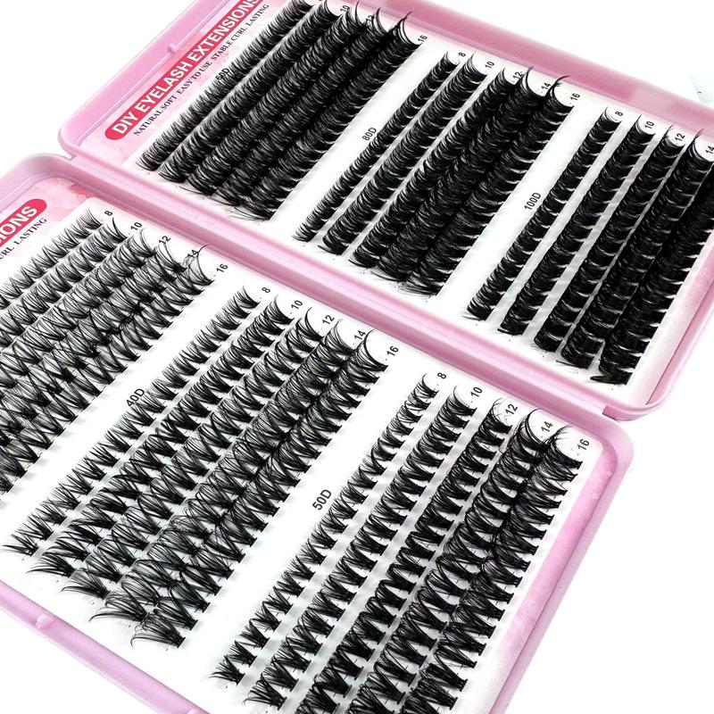 Mixed Length Individual False Eyelashes, 600pcs box Natural Look Eyelash Extensions, Self Grafting Curl Eyelashes, Eye Makeup Enhancement False Eyelashes, Christmas Gift