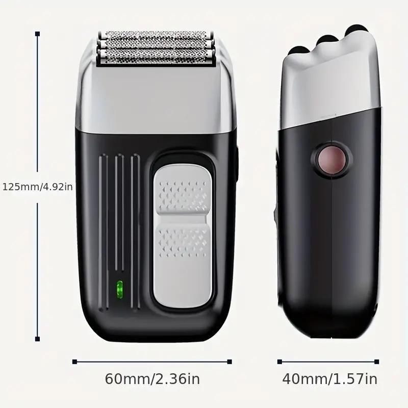 Portable Electric Shaver for Men, 1 Count Multifunctional Mini Rechargeable Beard Trimmer for Men