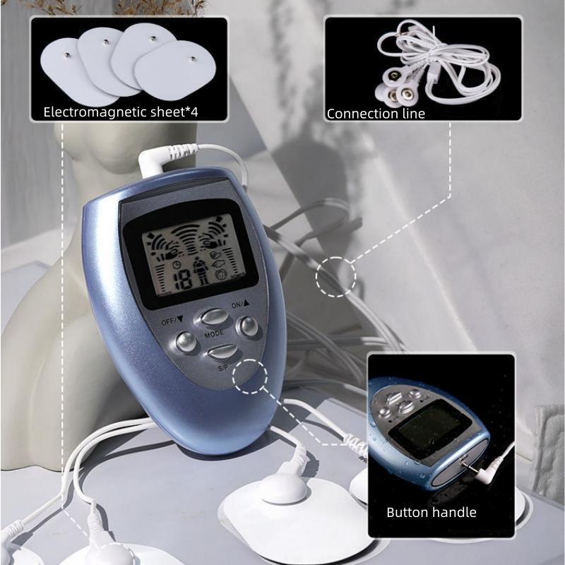 Multifunctional Mini Massager, 1 Box Electric Muscle Stimulator with Digital Display, Relaxation & Relieve Fatigue Sticker, Suitable for Home Travel