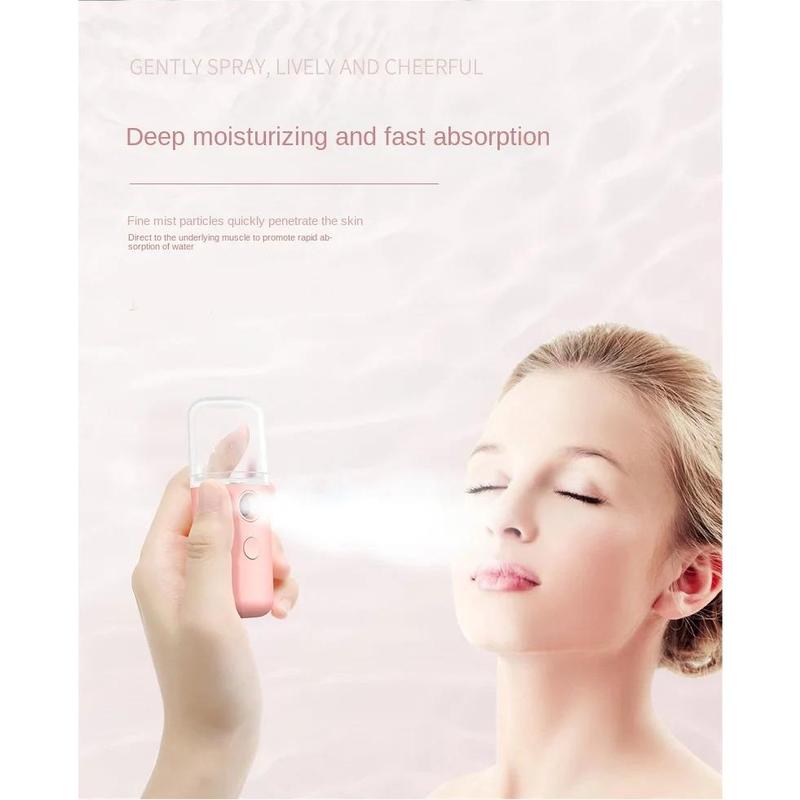 Facial Steamer Mini Portable Humidifier  Device Beauty Spray Hydrating Apparatus Cold Spray Apparatus Rechargeable Nano Spray