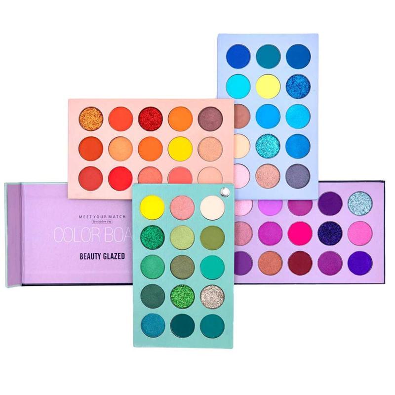 4 in 1 60 Color Eyeshadow Palette, High Pigmented Glitter Matte Eye Shadow, Rotatable Vibrant Color Makeup Palette, Eye Cosmetic