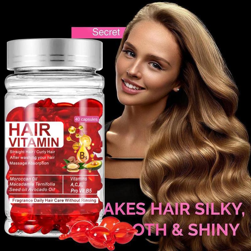 Hair Care Vitamin Oil, 40pcs set Multi-functional Strengthening & Smoothing Hair Care Liquid, Hair Care & Styling Product, Christmas Gift