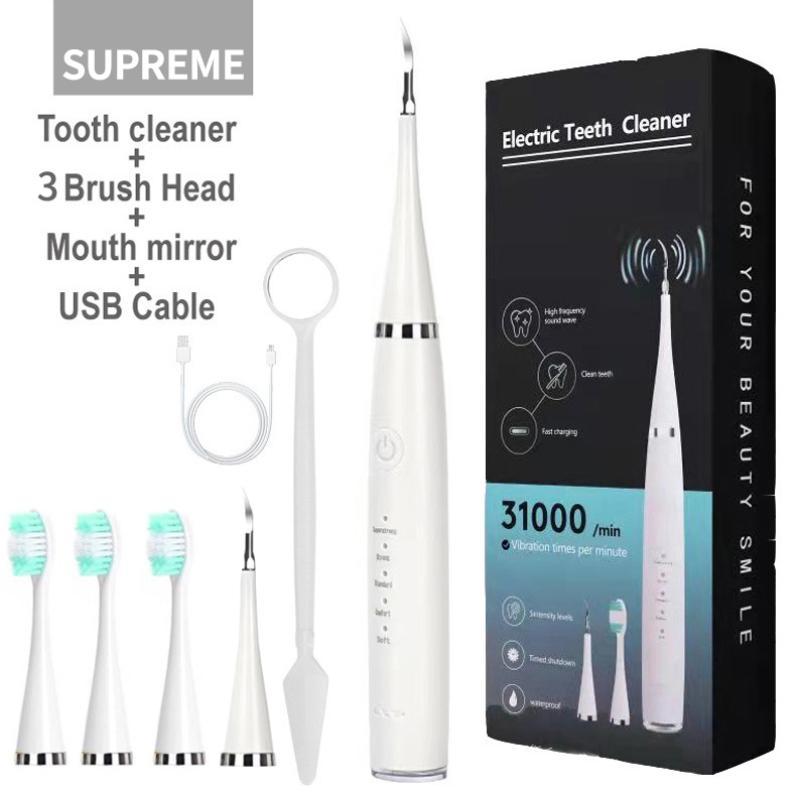 2 in 1 Electric Toothbrush & Water Flosser Set, 1 Set Tooth Cleaner & Brush Heads & Mouth Mirror & Charging Cable, Oral Care Tool, Oral Hygiene Product