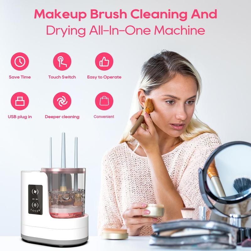 Electric Makeup Brush Cleaner, 1 Box Automatic Makeup Brush Drying Machine, Makeup Tool for Women, Cosmetic Brush Cleaning Tool