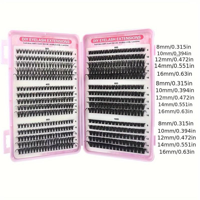 Mixed Length Individual False Eyelashes, 600pcs box Natural Look Eyelash Extensions, Self Grafting Curl Eyelashes, Eye Makeup Enhancement False Eyelashes, Christmas Gift