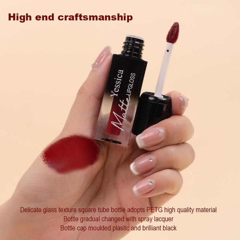 Long Lasting Matte Lipstick, 2pcs Water Proof Matte Lip Balm, Easy Coloring Lip Sticks, Suitable for All Occasions Lip Makeup, Girls and Women Makeup Accessories, Velvet Matt Finish Lip Gloss, Christmas Gift