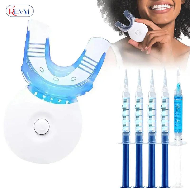 Wireless Rechargeable Teeth Brightening Kit, 1 Set Portable Halloween Teeth Brightening Kit, Including 4 Carbamide Peroxide & 1 Teeth Gel Pens, For Daily Use, Easy To Carry & Use, Halloween, Christmas, Fall, Winter Gift