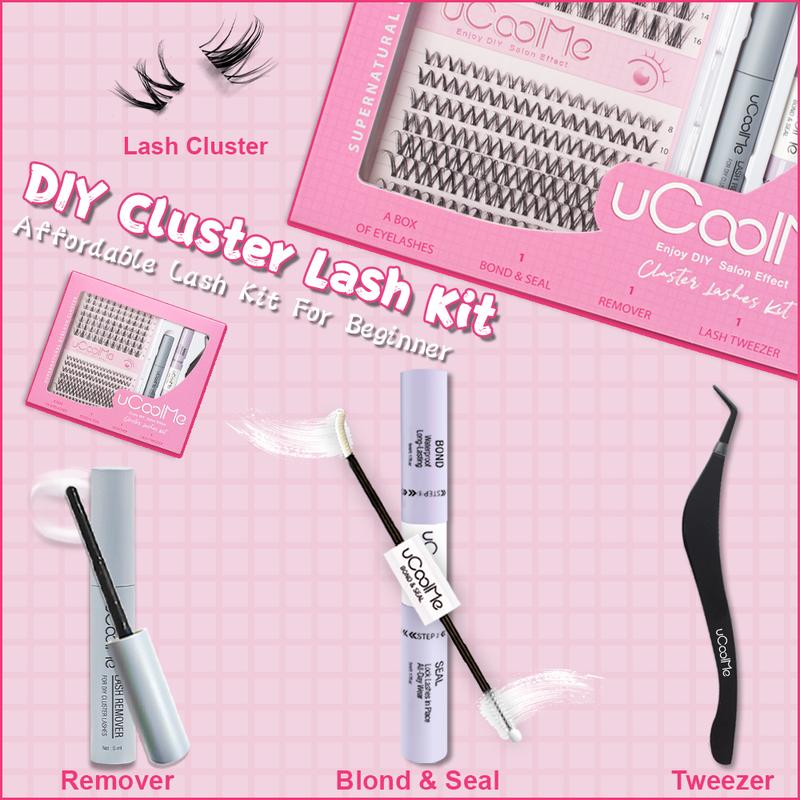 uCoolMe Envy & Bella Lashes Extension Clear Bond & Seal & Remover Makeup For Beginner Friendly Lashes Kit For Girls Beauty