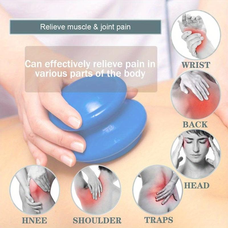 4pcs Cupping Therapy Set Silicone Cupping Massage Cups Professional Cupping Therapy Cup Vacuum for Cellulite Reduction Body Myofascial Muscle Nerve