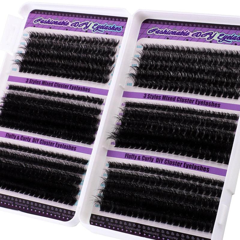 Natural Look Eyelash Extensions Kit, 1 Set Including Mixed Length False Eyelashes