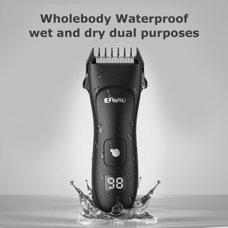 Waterproof Wet Dry Clippers, Rechargeable and Wireless Charging Body Trimmer, Male Hygiene Grooming Razor, Ball, Beard Trimmer for Men, Best Gift for Loved Comfort，  lectric Groin Hair Trimmer, Replaceable Skin Safe Ceramic Blade Heads, wireless  shaver