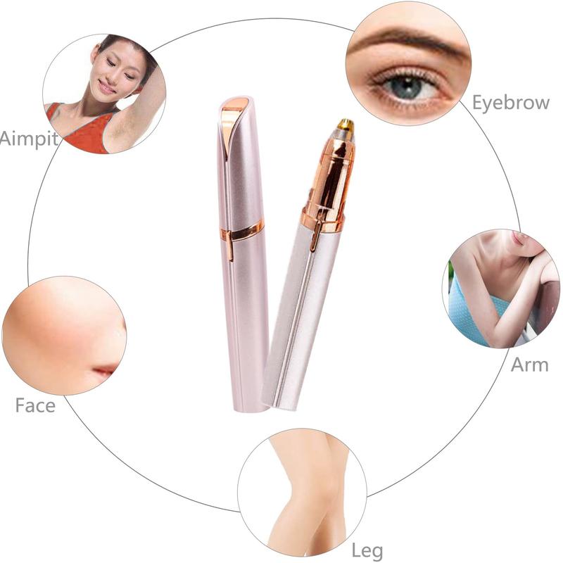 Flawless Brows Electric Eyebrow Trimmer for Women - Safe Painless Hair Remover - Comfort