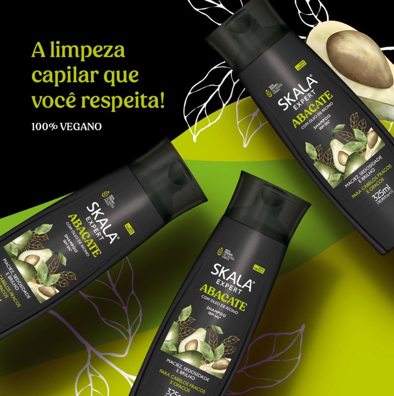 Skala Expert Avocado Shampoo and Condicional Kit - 325 ml - 100% Vegan