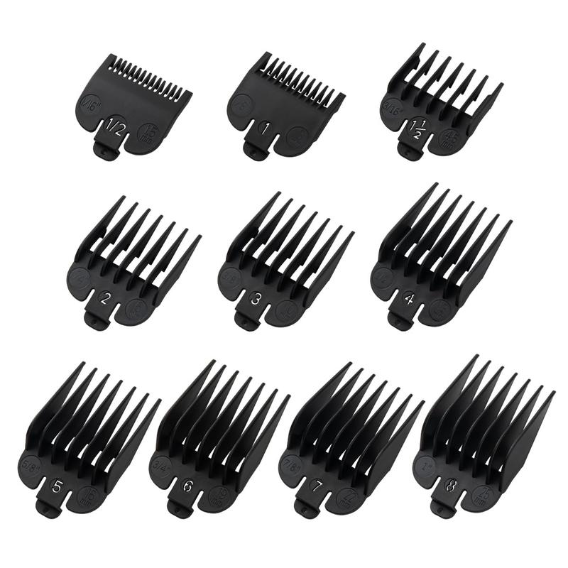 Clipper Guards Set Fits for Most Wahl Clippers and Babyliss FX870, Clipper Guides Replacement - 1 16