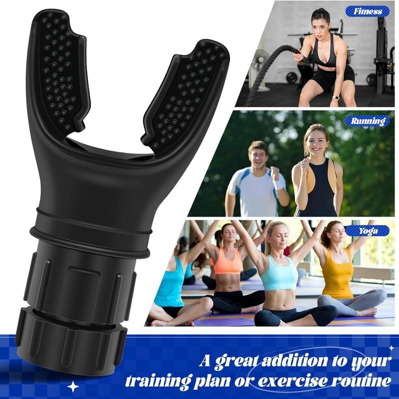 Christmas gifts Portable Respiratory Trainer-Exercise Device,Respiratory Muscle Training | Improve Breathing Capacity | Easy to Cleanl Adjustable Resistance,Black