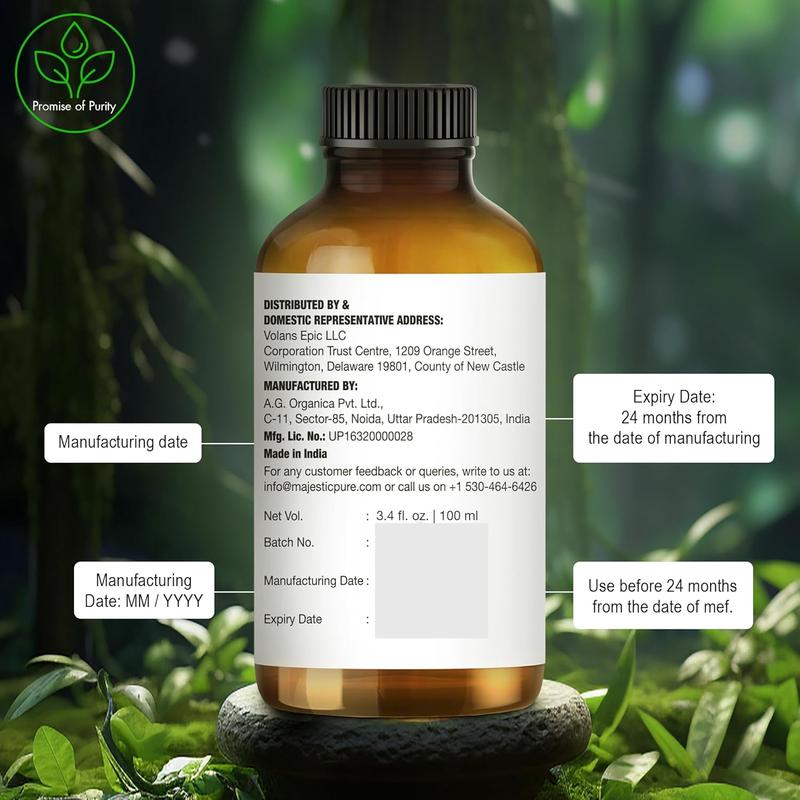 MAJESTIC PURE Tea Tree Essential Oil | 100% Pure and Natural Tea Tree Oil | Premium Grade Essential Oils for Hair Care, Home, Diffusers, Skin, Aromatherapy, Massage and Humidifiers | 3.4 Fl Oz Majestic Pure