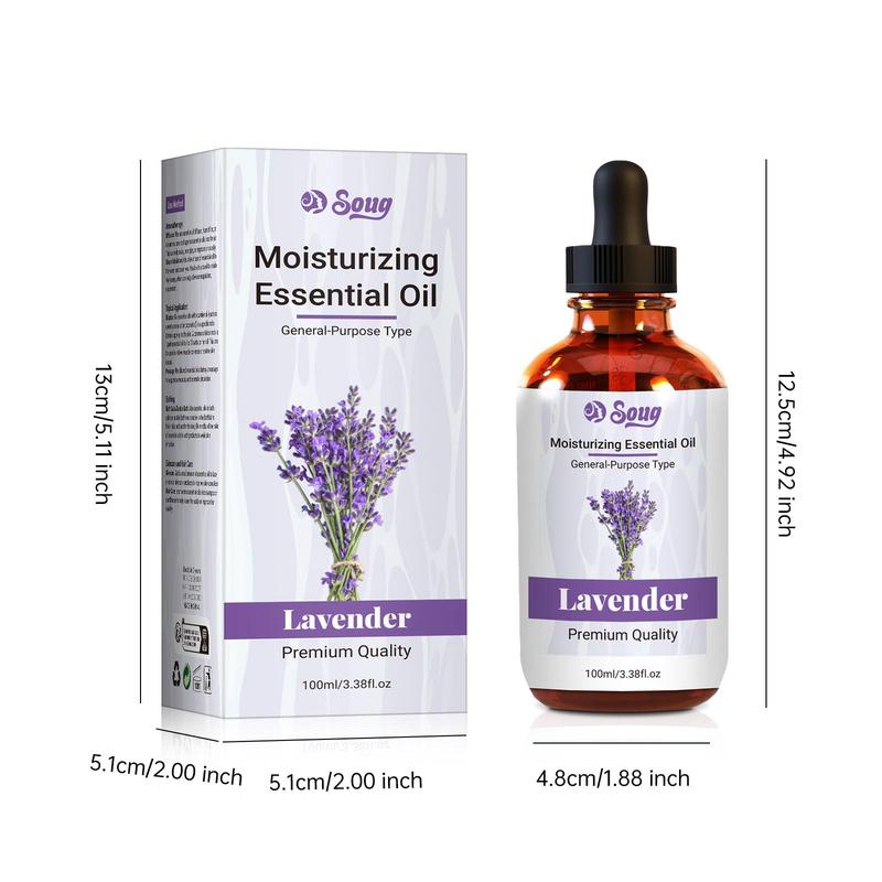 Lavender Essential Oil, Sandalwood Essential Oil, Tea Tree Essential Oils, Natural Relaxation for Skin Care, Massage, Shower and Diffuser