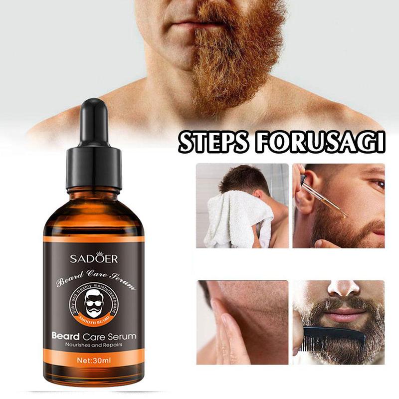 Beard Growth Fluid, Beard Care Serum, Pro-growth Growth Enhancer, Stimulate Beard and Hair Growth, Hydrating Moisturizing Skin Care - Gifts for Men Dad Him Boyfriend Husband Brother