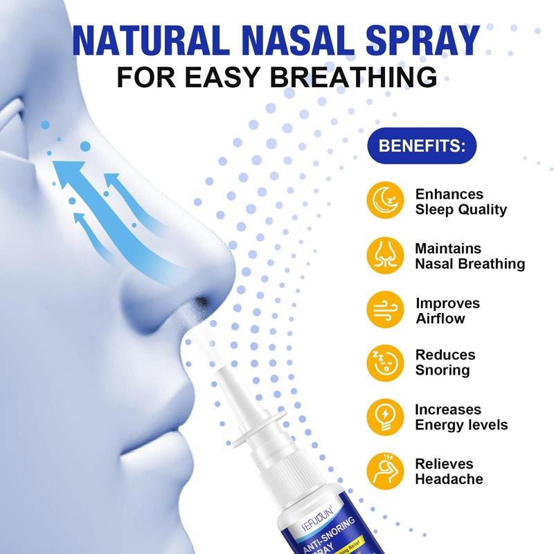 Sleep Anti Snoring Spray, 2 Counts Nasal Breathing Spray, Nasal Cleaning Spray, Nasal Care Product for Men & Women