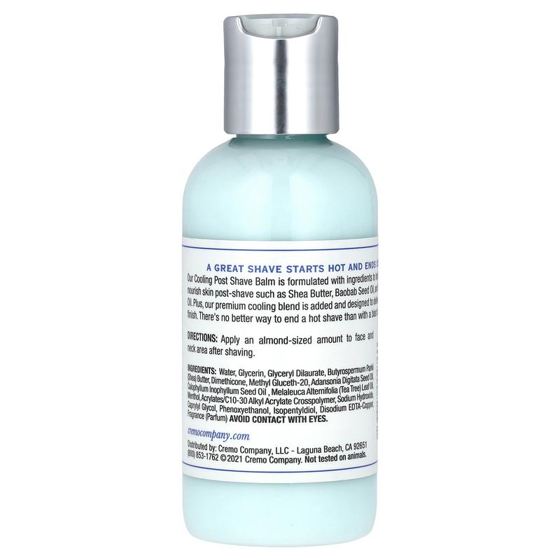 Cremo Post Shave Balm, Refreshing Mint, 4 fl oz (118 ml)