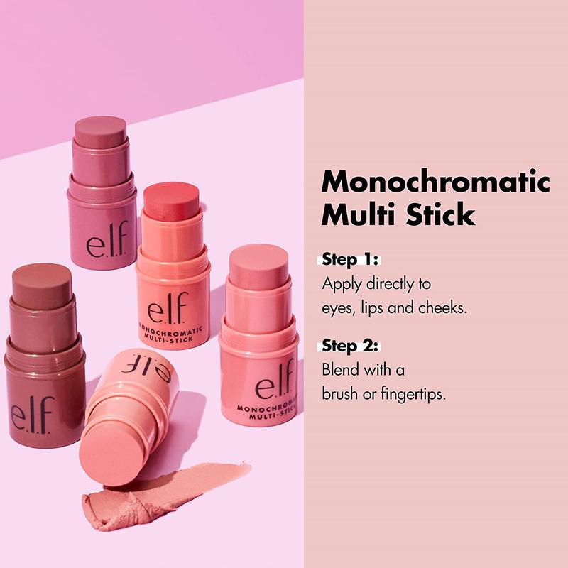 E.L.F. Monochromatic Multi Stick, Luxuriously Creamy & Blendable Color, for Eyes, Lips & Cheeks, Dazzling Peony, 0.155 Oz (4.4G) no brand