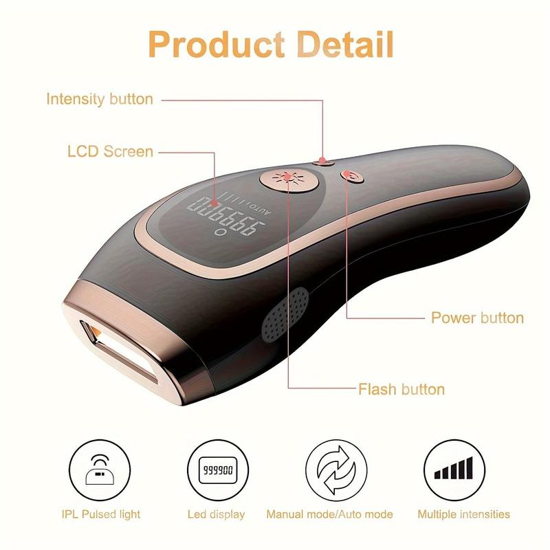 IPL Laser Hair Removal Machine, Flashes Permanent Electric Hair Removal Tool for Facial Legs Arms and Whole Body, Birthday Gifts