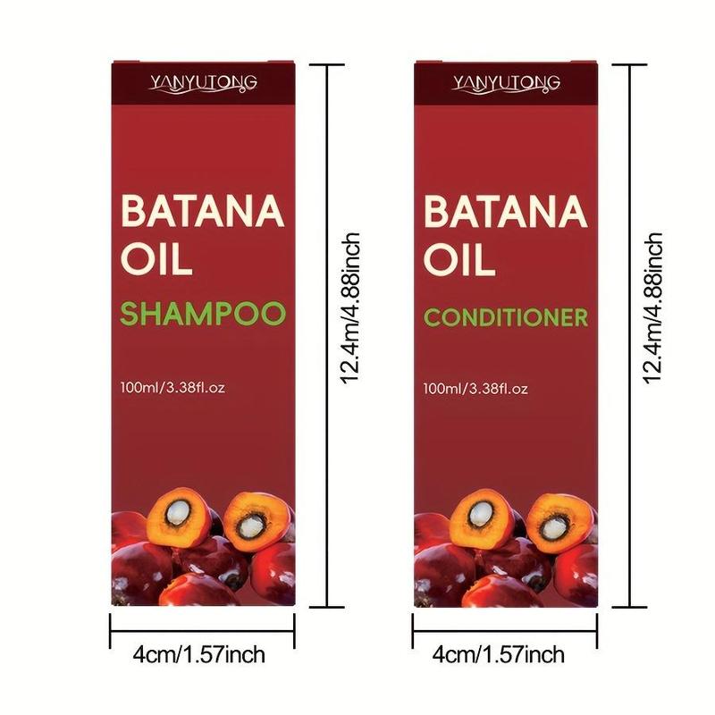 Batana Oil Shampoo & Conditioner Kit, 2 Counts set Moisturizing Hair Care Kit, Hair Care Product for Women & Men, Christmas Gift