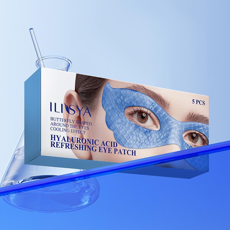 Hyaluronic Acid Collagen Eye Mask, 5 Counts box Moisturizing Eye Care Mask, Eye Care Product for Women & Men, Christmas Gift