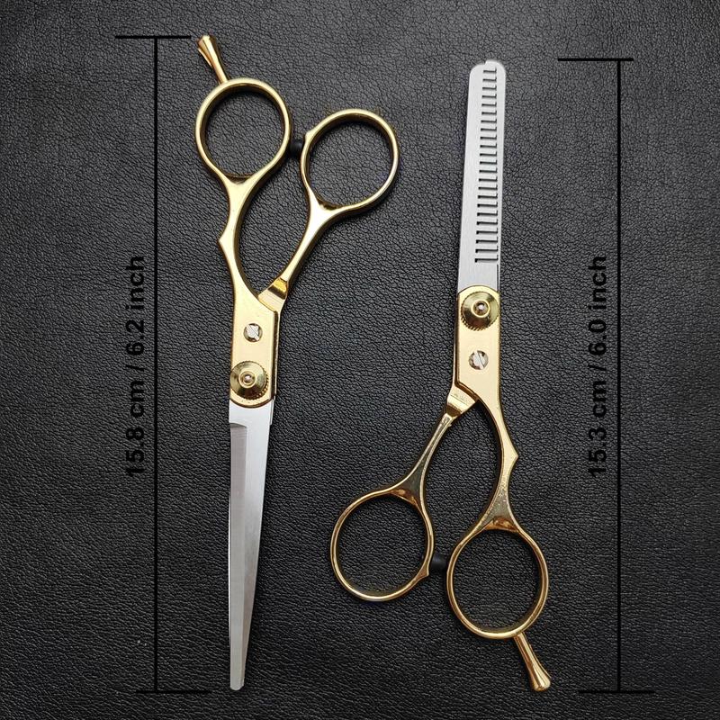 Hair Cutting Tool Set, 1 Count  2 Counts Hair Thinning Scissors Flat Cutting Scissors, Professional Haircut Tool for Adults & Men & Women