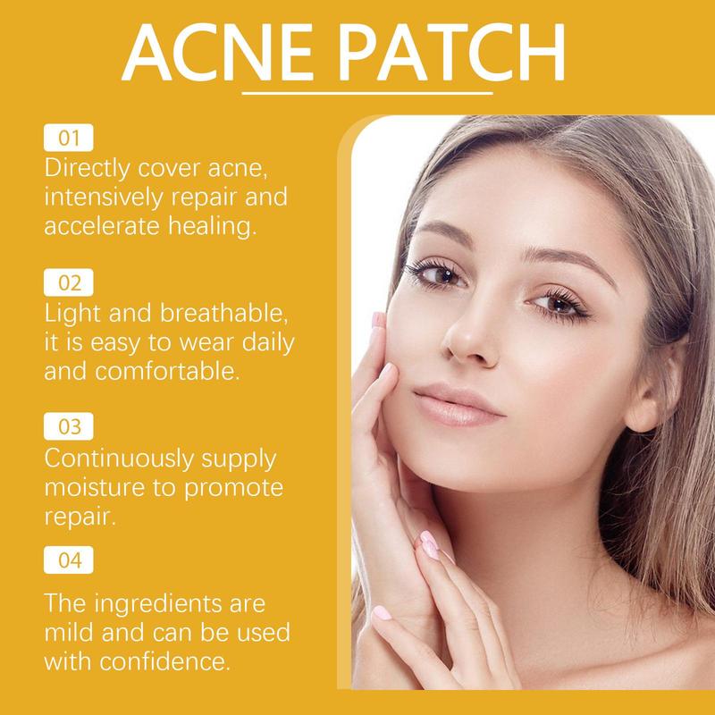 Acne Patches, 1 Box Round Shaped Invisible Acne Cover Patches, Overnight Acne Patches, Facial Skin Care Products for Women & Men